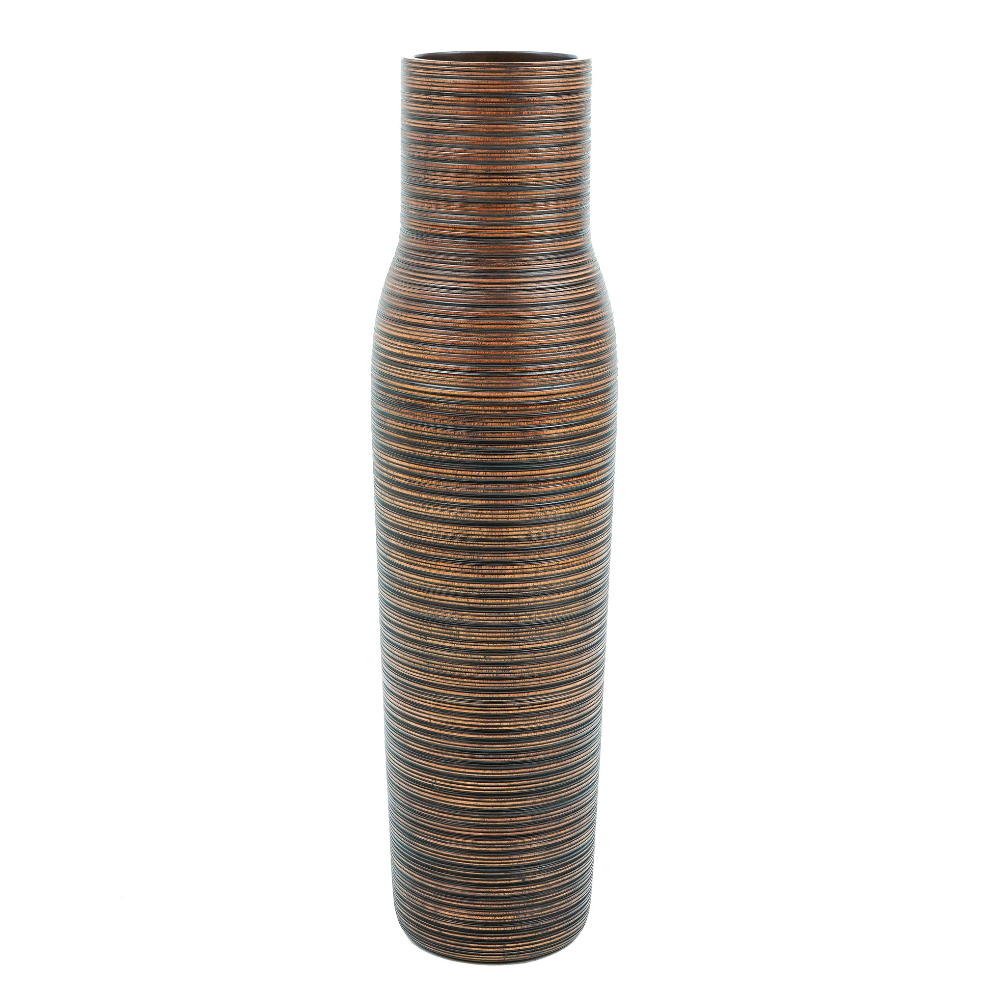Large Mango Wood Floor Vase – Handcrafted Decorative Highlight from Thailand, 105 cm