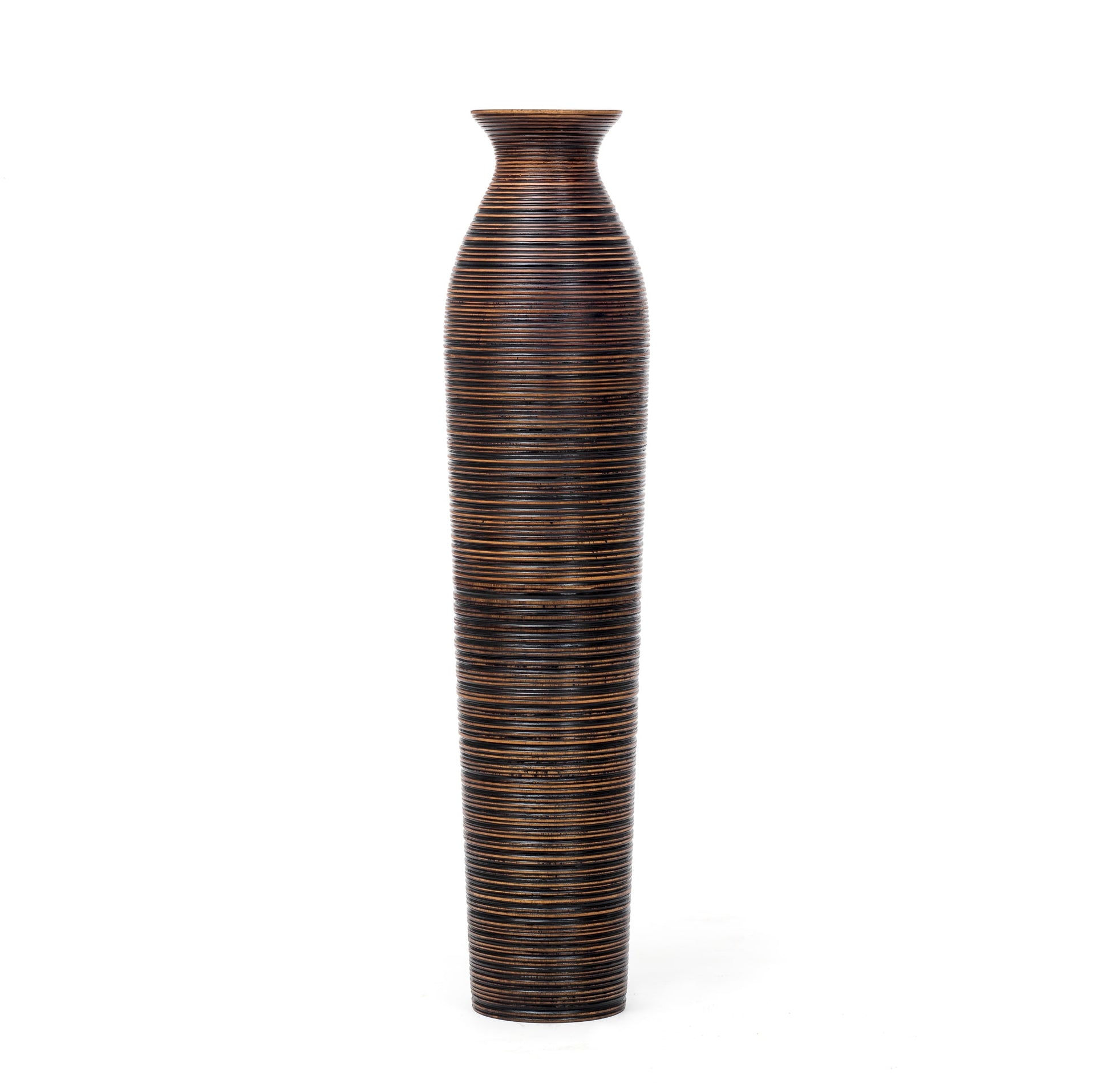 Large Mango Wood Floor Vase – Handcrafted Decorative Highlight from Thailand, 85 cm
