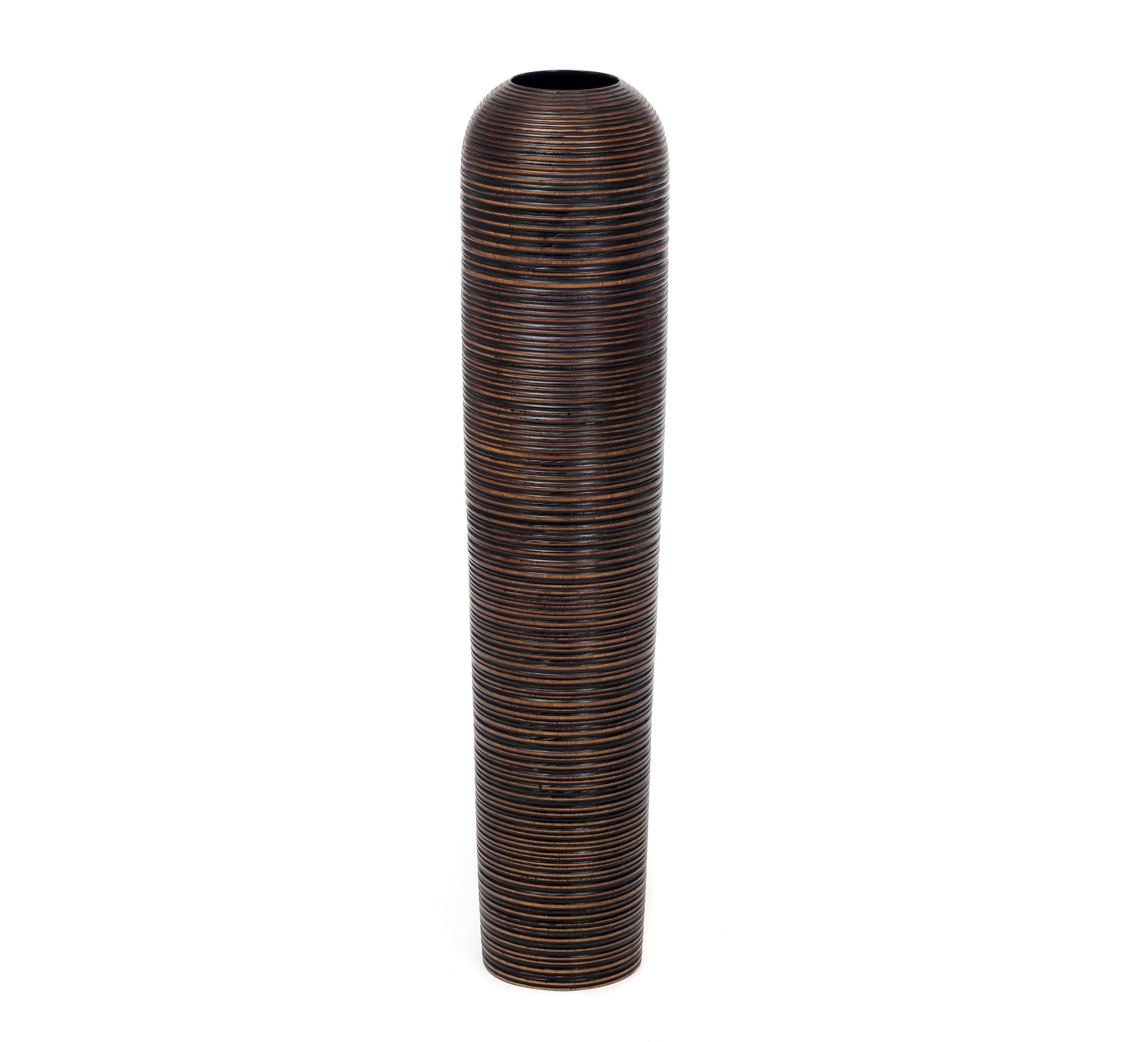Large Mango Wood Floor Vase – Handcrafted Decorative Highlight from Thailand, 85 cm