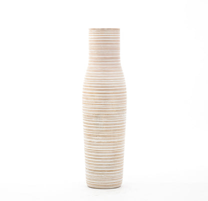 Large Mango Wood Floor Vase – Handcrafted Decorative Highlight from Thailand, 85 cm