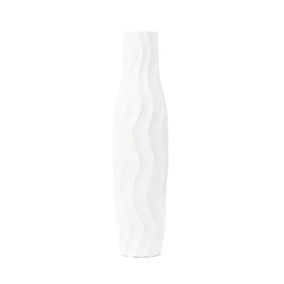Gran jarrón de suelo de madera de mango – Obra decorativa artesanal de Tailandia