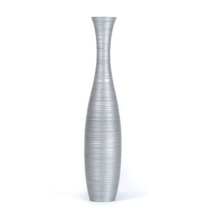 Large Mango Wood Floor Vase – Handcrafted Decorative Highlight from Thailand, 105 cm