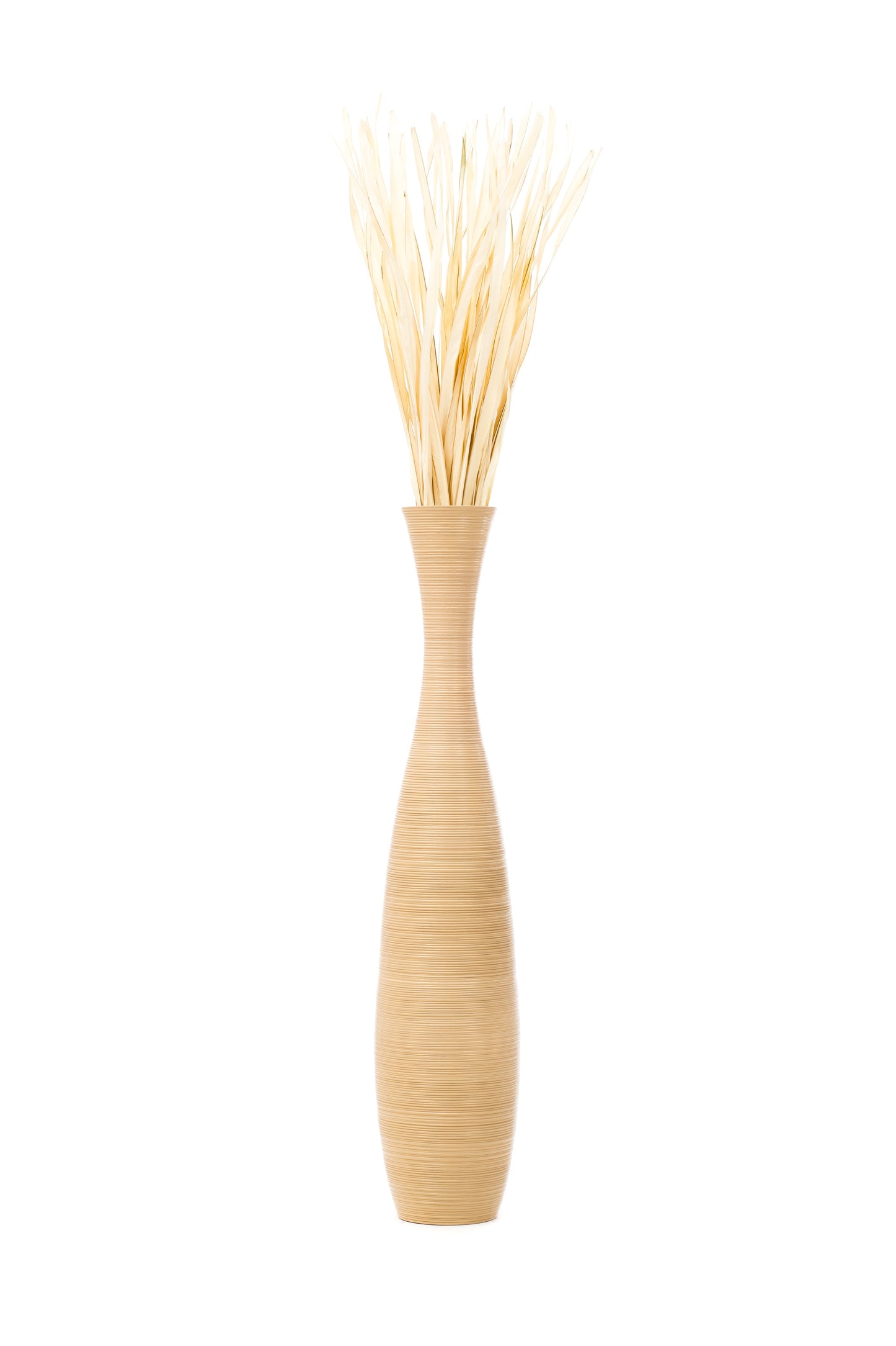 Large Mango Wood Floor Vase – Handcrafted Decorative Highlight from Thailand, 105 cm
