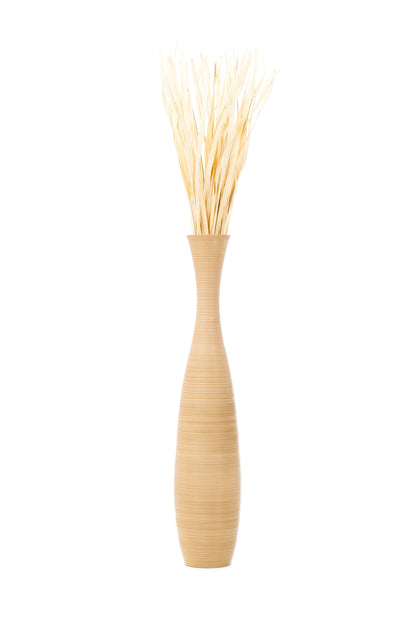Large Mango Wood Floor Vase – Handcrafted Decorative Highlight from Thailand, 105 cm