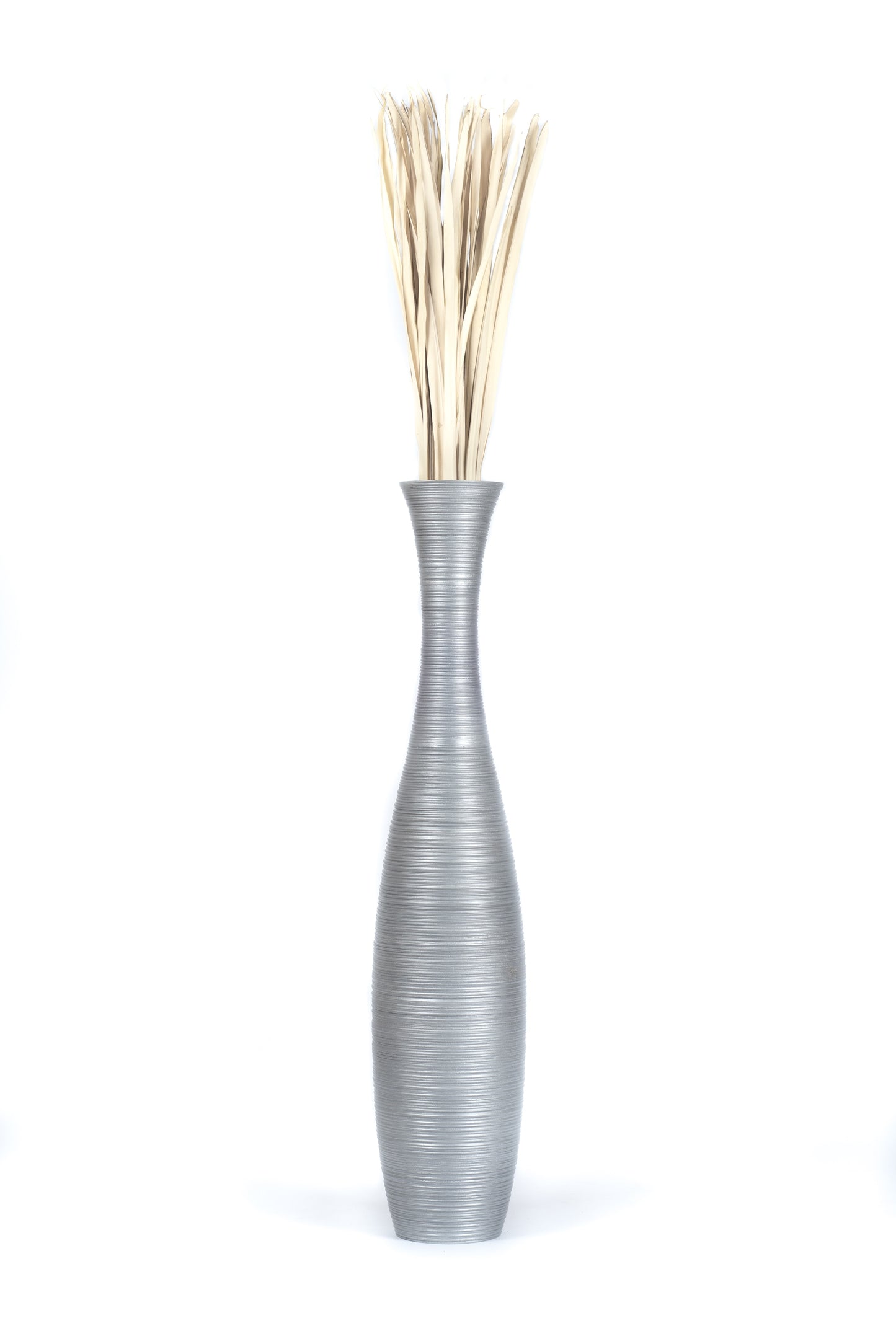 Large Mango Wood Floor Vase – Handcrafted Decorative Highlight from Thailand, 105 cm