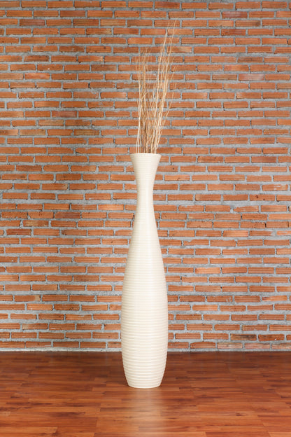 Large Mango Wood Floor Vase – Handcrafted Decorative Highlight from Thailand, 105 cm