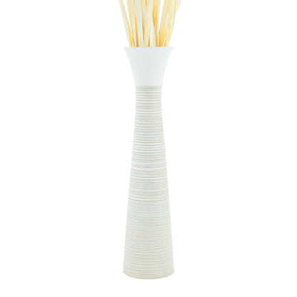 Large Mango Wood Floor Vase – Handcrafted Decorative Highlight from Thailand, 85 cm